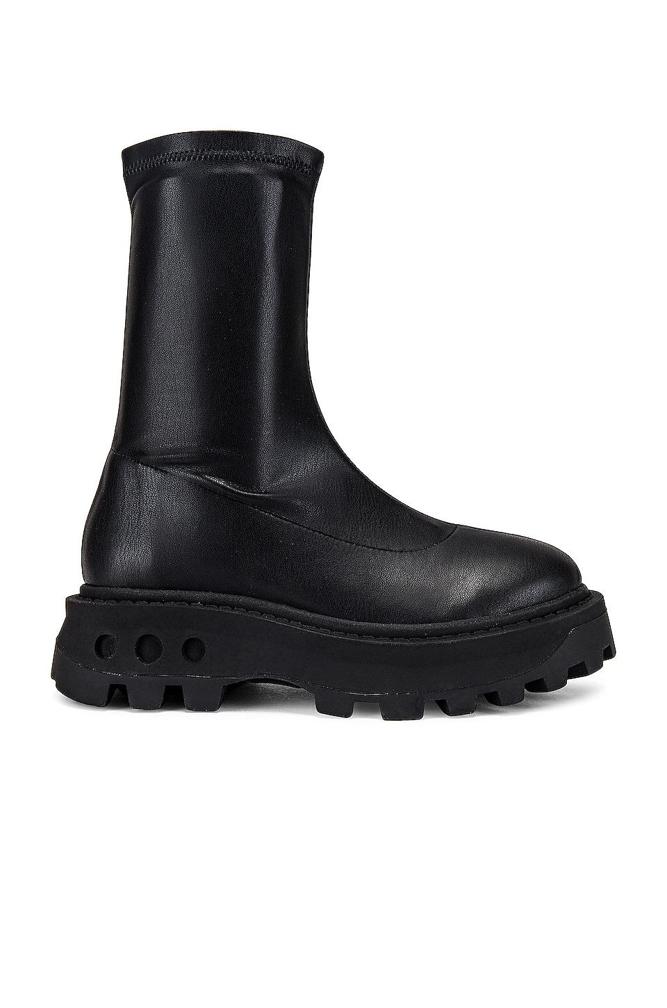 Simon Miller Faux Leather Scrambler Boot in Black | REVOLVE