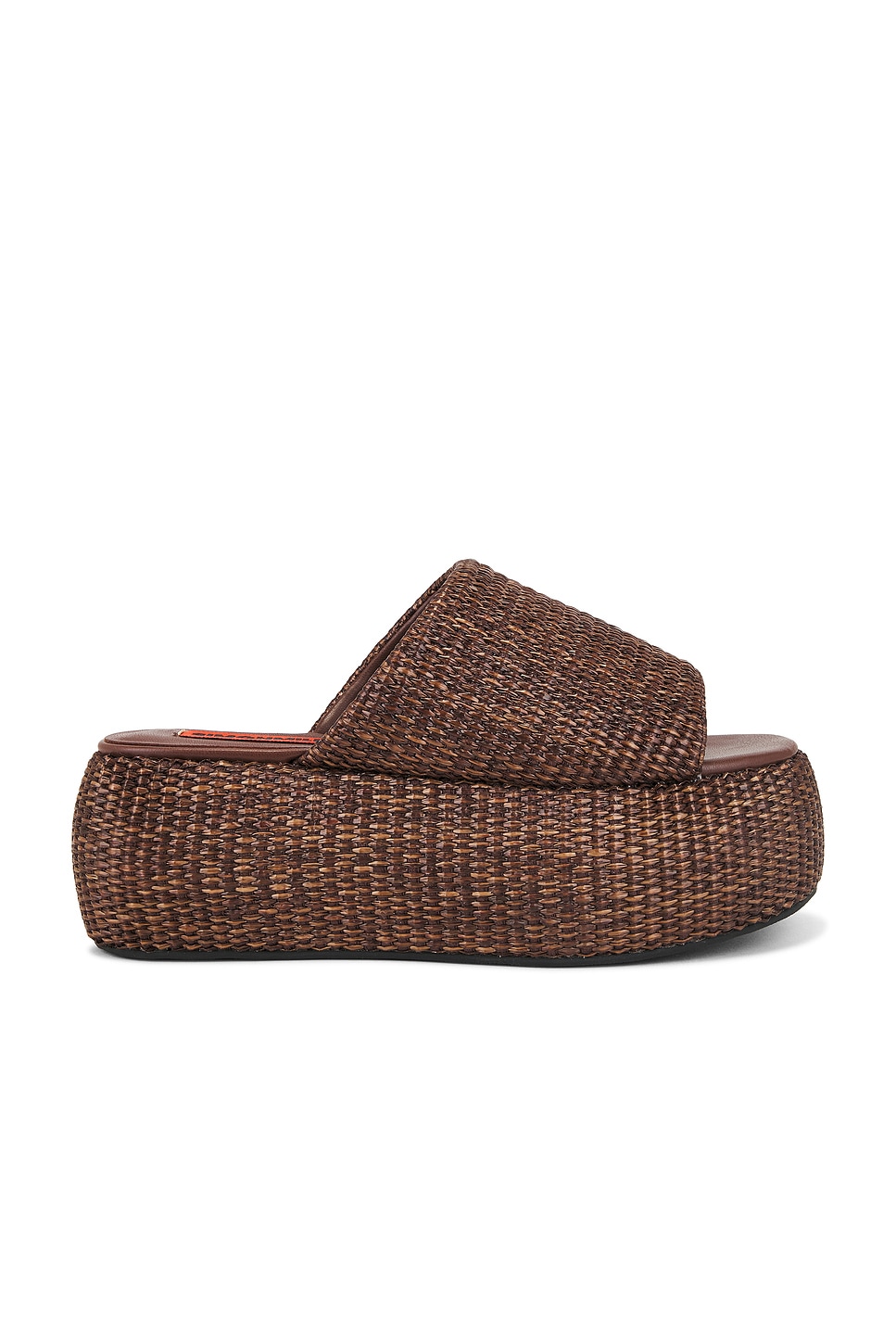 SIMONMILLER Raffia Cloudy Platform in Chocolate | REVOLVE