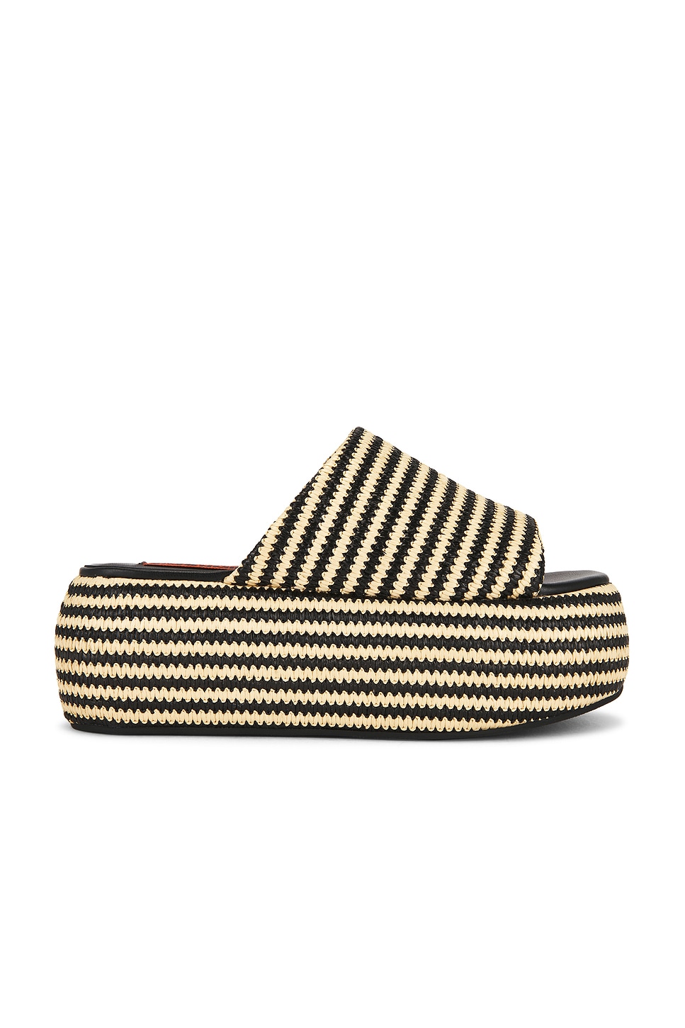 Stripe Raffia Cloudy Platform Sandal