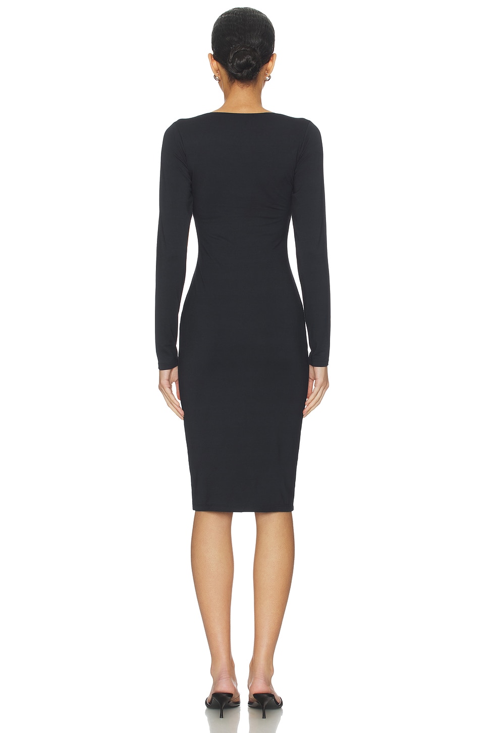 chinese dress ladies Square Neck Long Sleeve Midi Dress main image 1