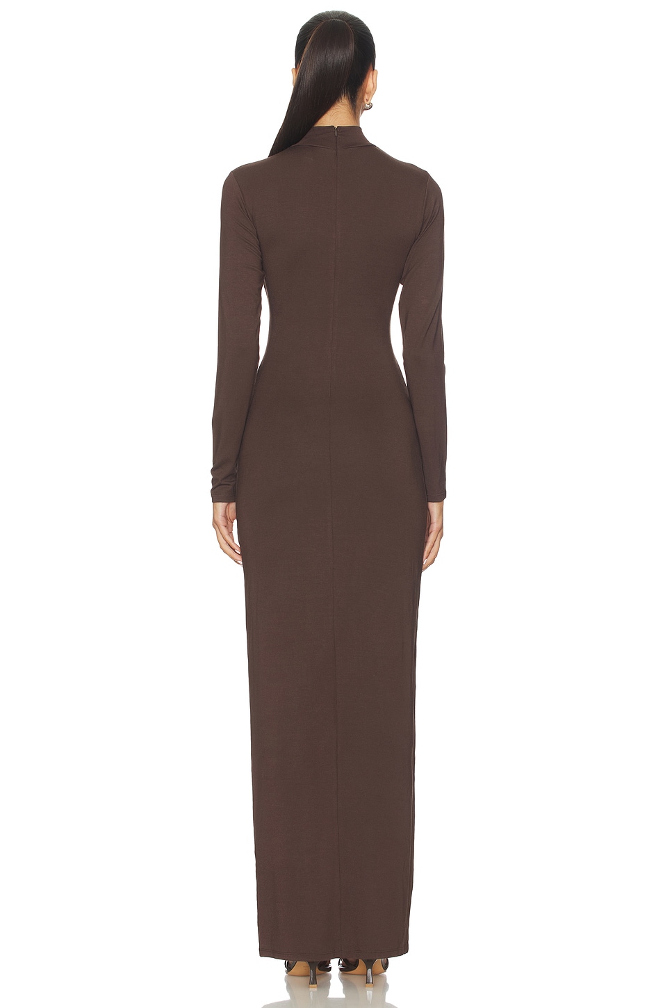 SKIMS Smooth Layers Turtleneck Dress in Espresso | REVOLVE