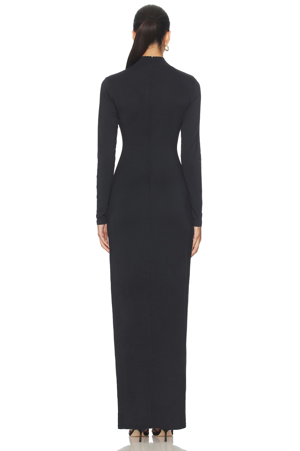 floor length turtleneck dress Rosetta Getty Fitted Turtleneck Maxi Dress | Multi | Size 8 main image 1