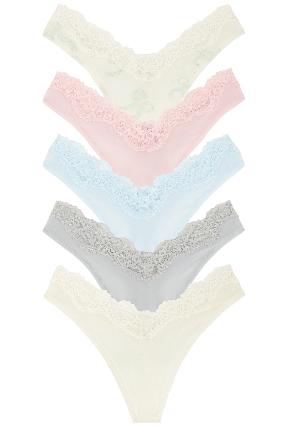 Fits Everybody Lace String Thong 5-pack - thumbnail 9