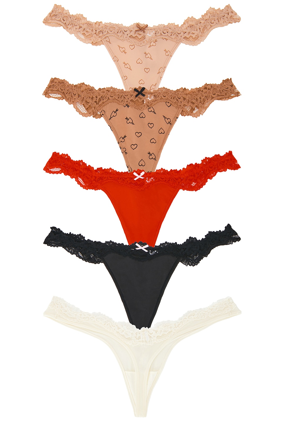 Fits Everybody Lace String Thong 5-pack