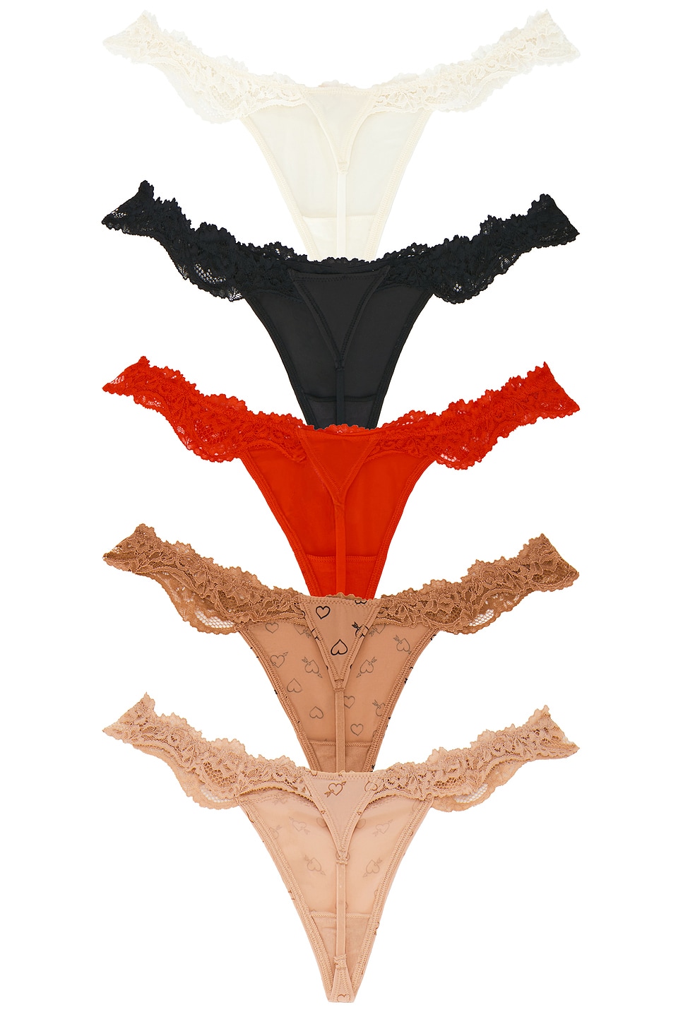 Fits Everybody Lace String Thong 5-pack - thumbnail 2
