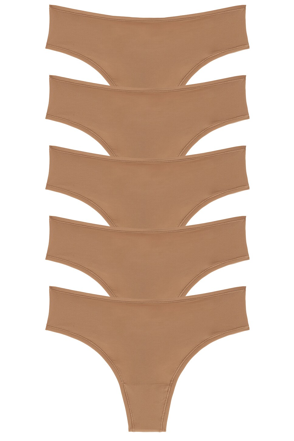 SKIMS Fits Everybody Thong 5 Pack In Sienna REVOLVE