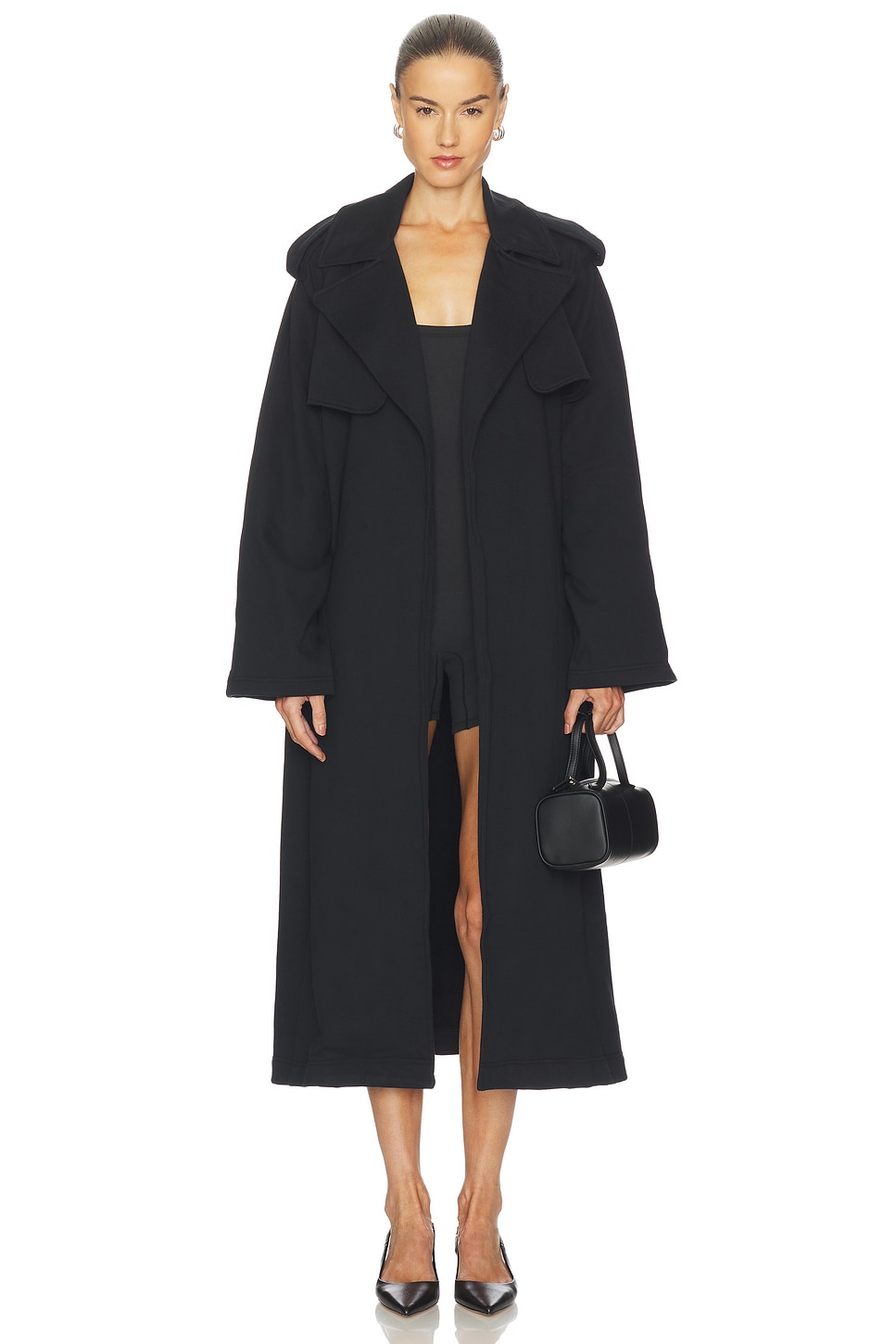 Boyfriend Fleece Trench Coat
