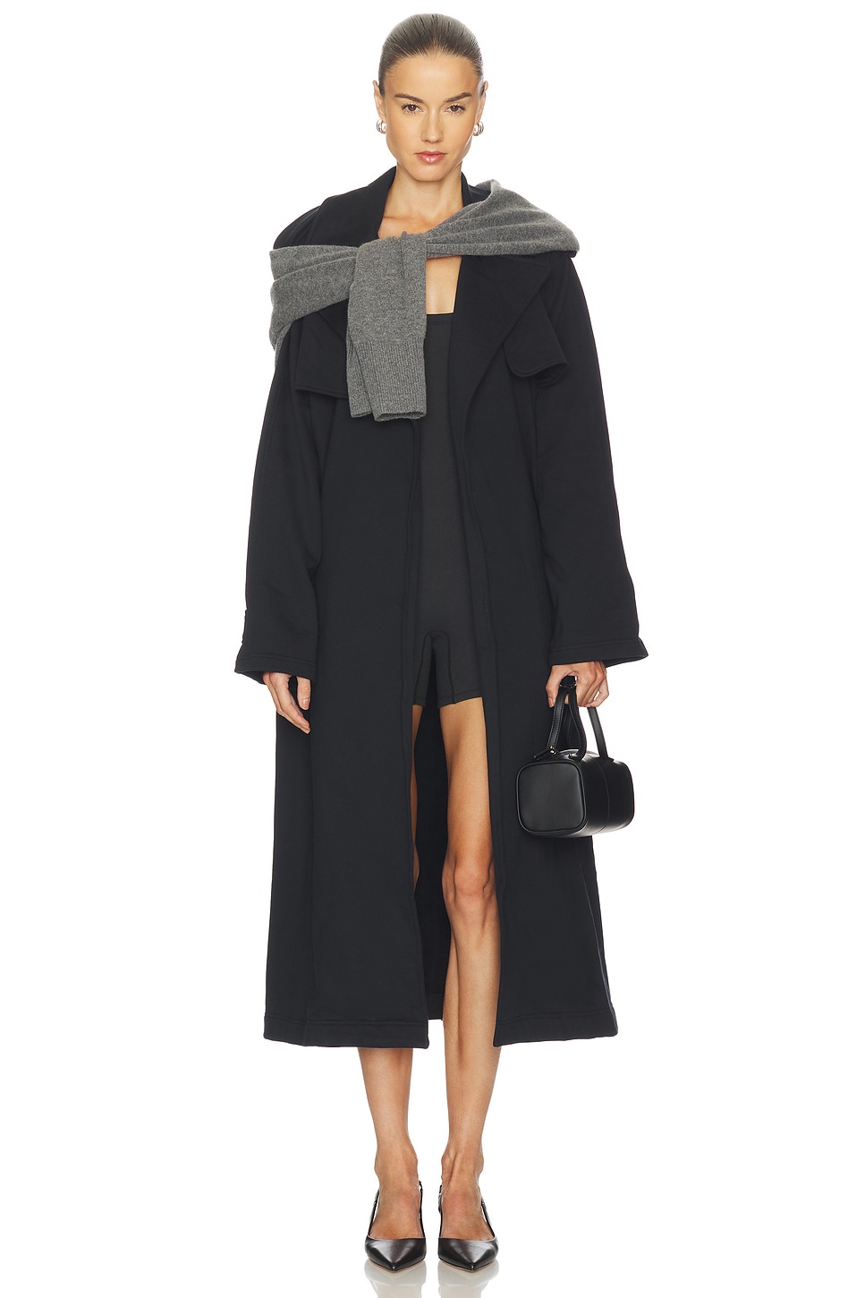 Boyfriend Fleece Trench Coat