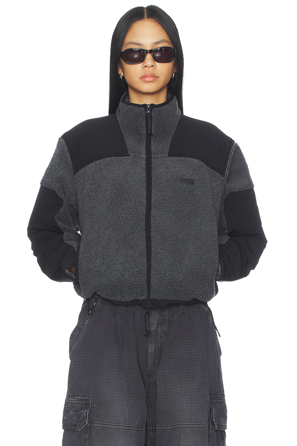 Skims Teddy Boxy Zip Up Jacket