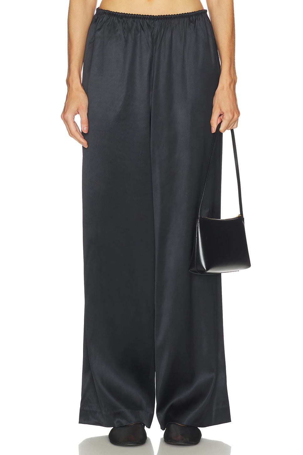 Heavyweight Satin Wide Leg Pant - thumbnail 2