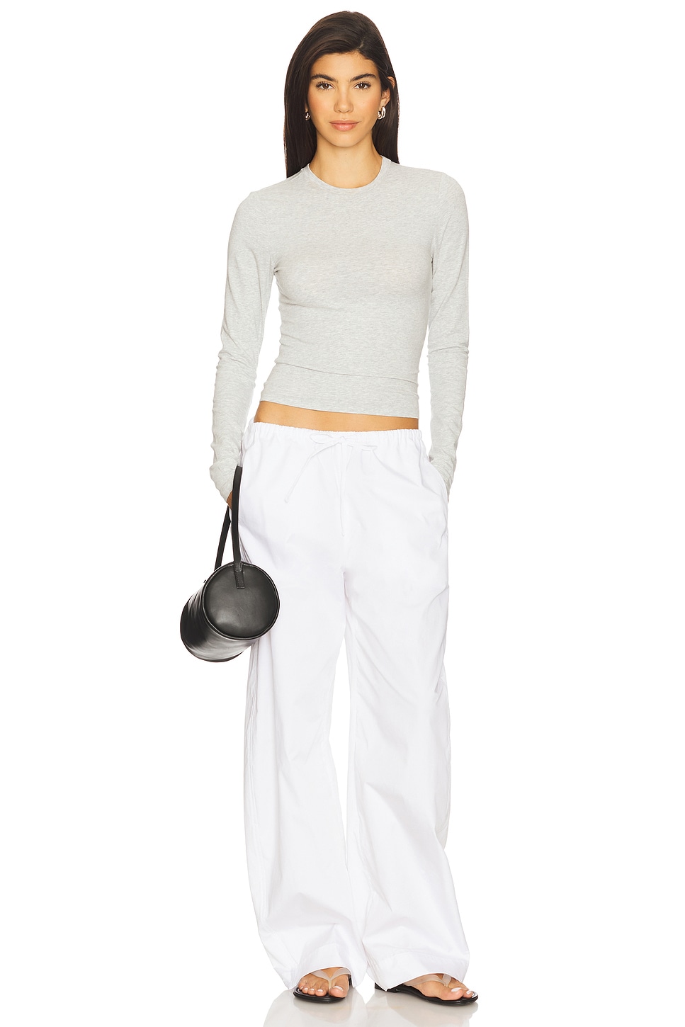 SKIMS FITS EVERYBODY 長袖Tシャツ - Light Heather Grey | REVOLVE