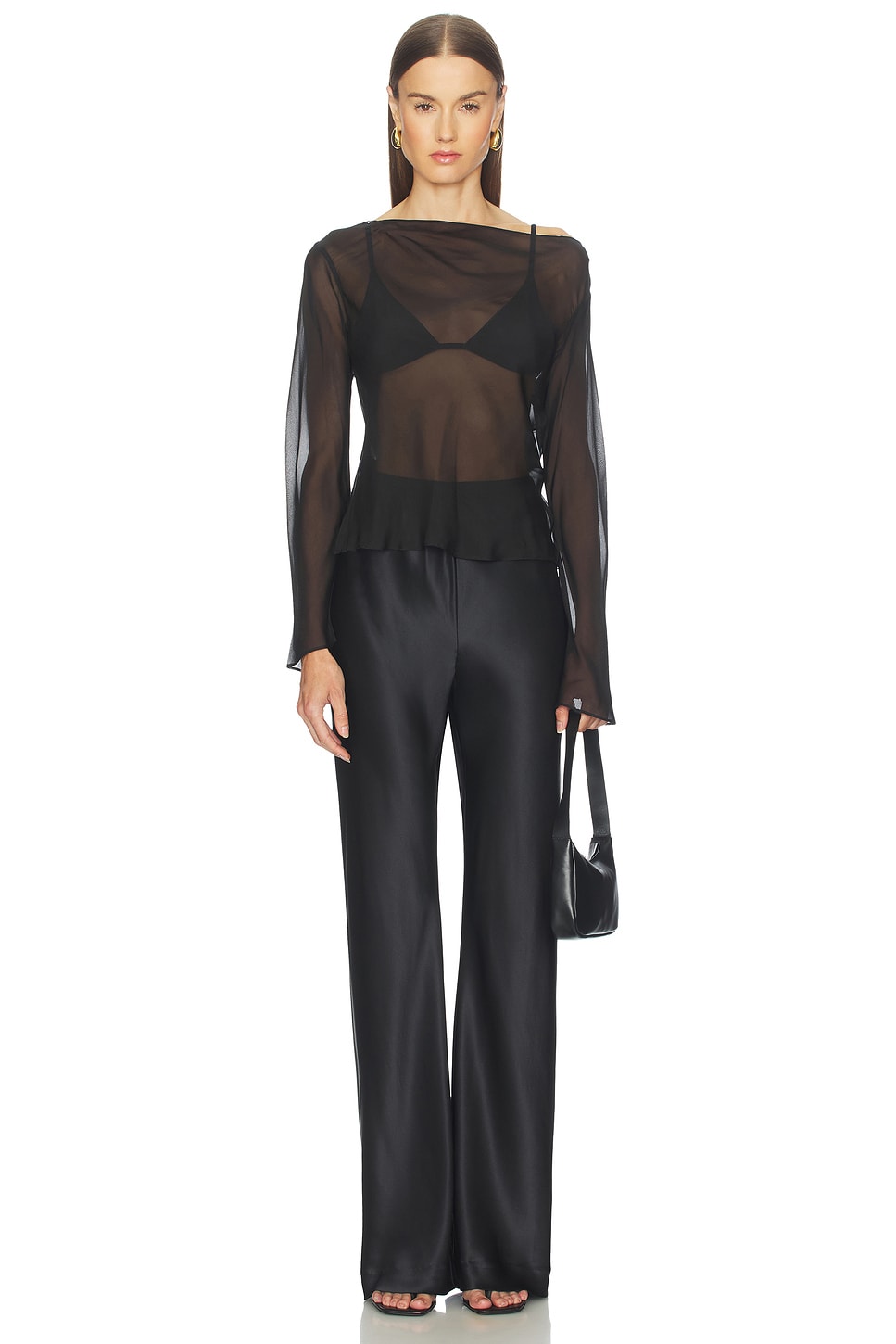 Strobe Long Sleeve Cowl Top