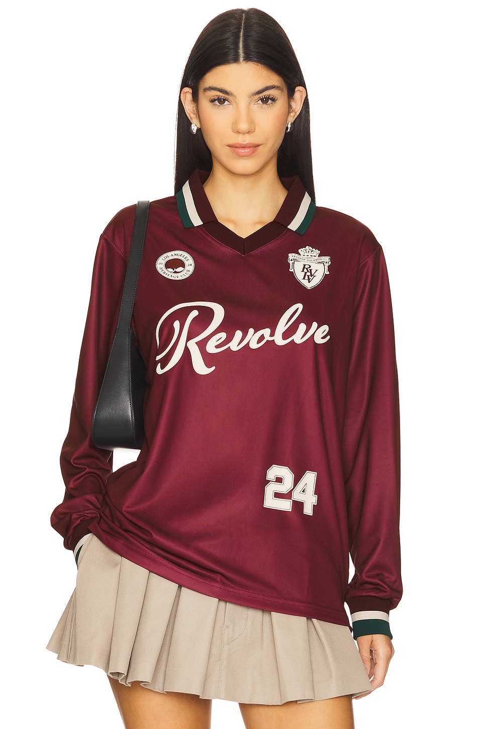 Revolve Jersey in Maroom