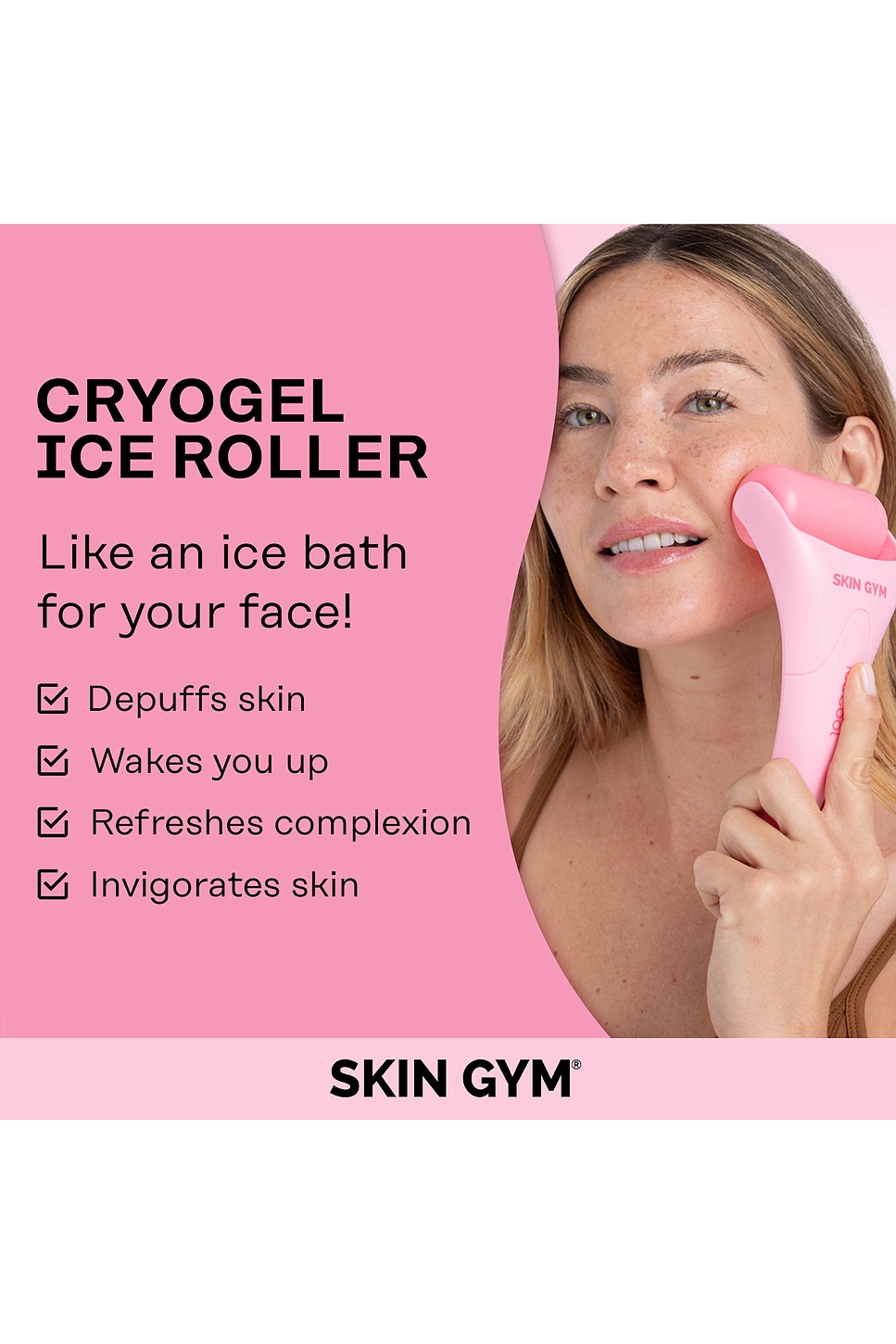 Pink Cool Gel Ice Roller