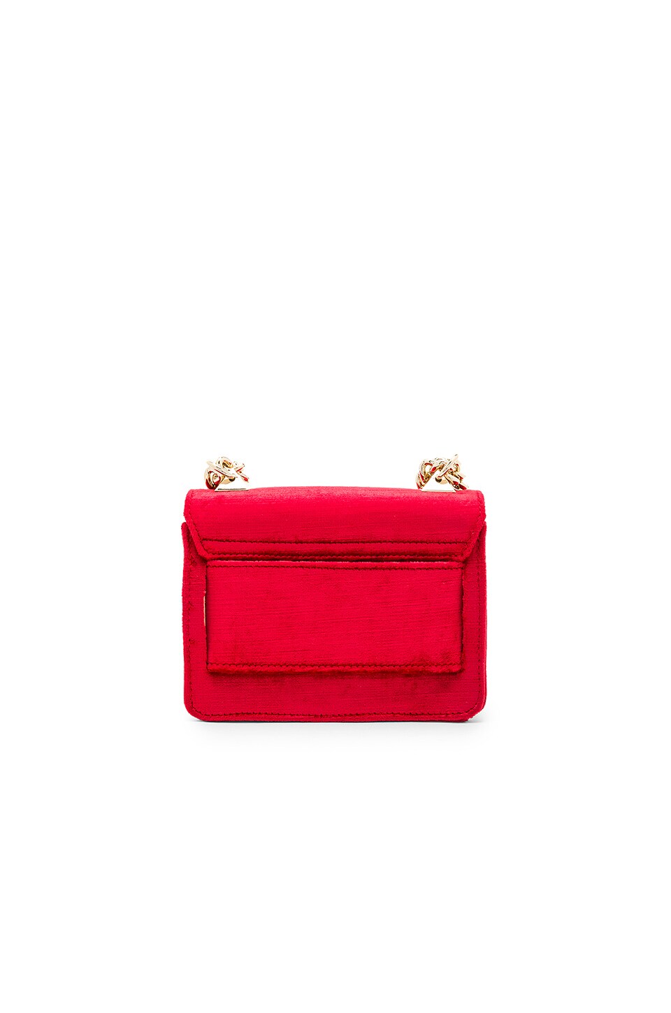 SALAR Gaia Velvet Crossbody in Hot Pink
