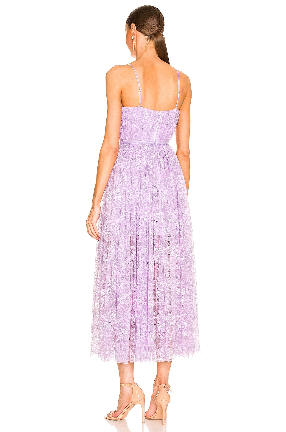 SAU LEE Selena Lace Dress in Lavender | REVOLVE