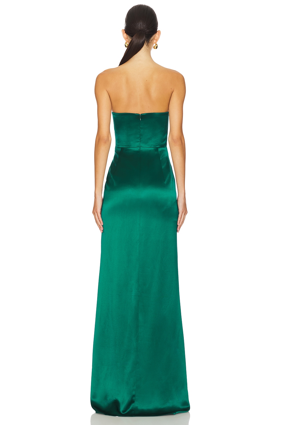 green emerald velvet dress Elegant Elena Maxi Dress in Emerald main image 0