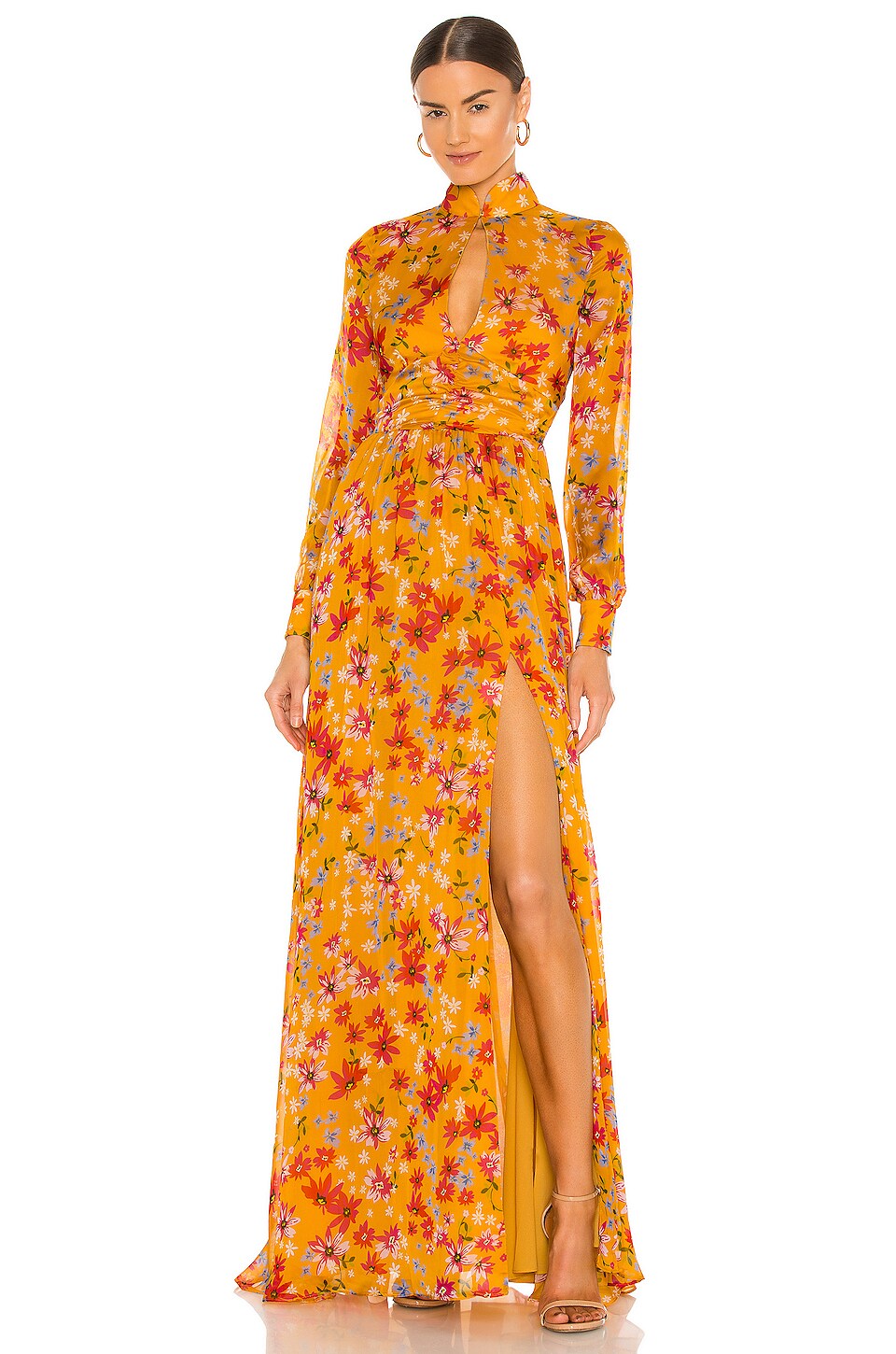 SAU LEE Carolina Gown in Yellow Multi | REVOLVE