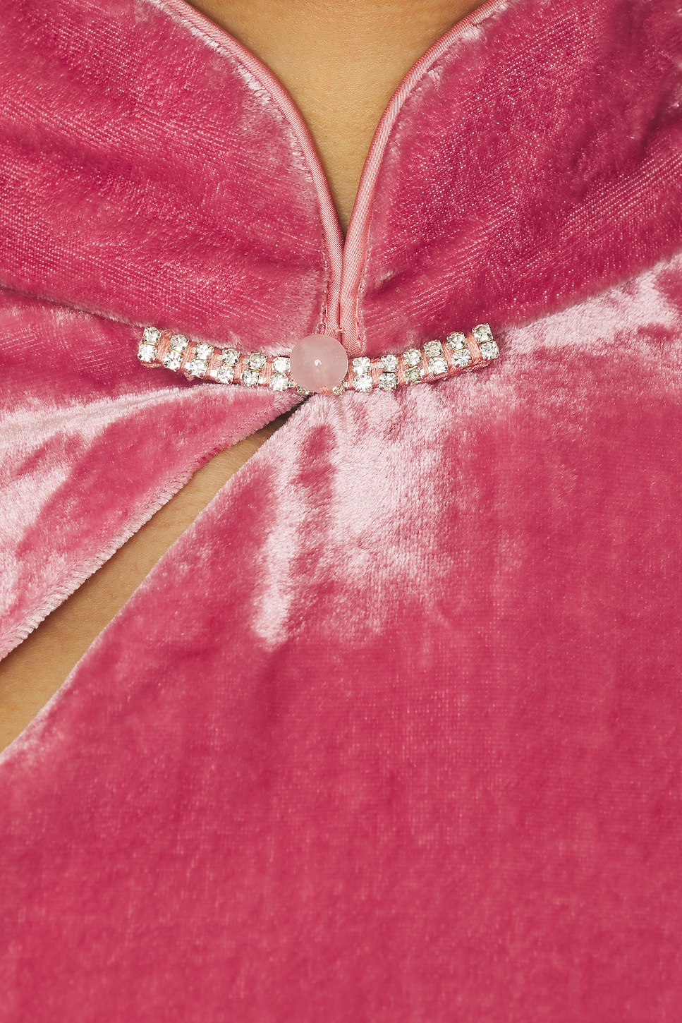 SAU LEE Dawn Velvet Dress in Pink Jade | REVOLVE