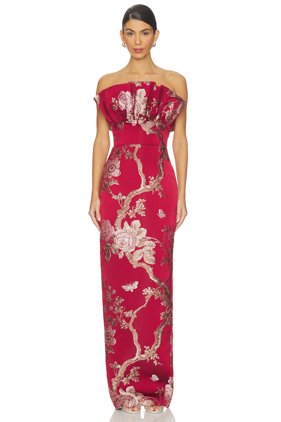 sau lee red dress SAU LEE Tina Satin Mini Dress, Red