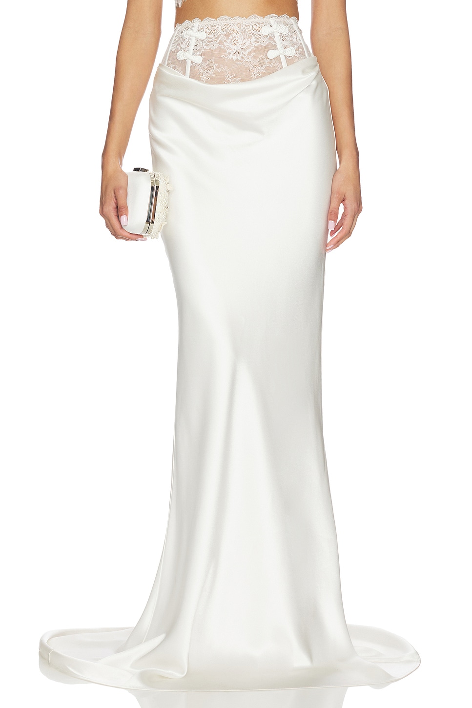Lila Satin Skirt