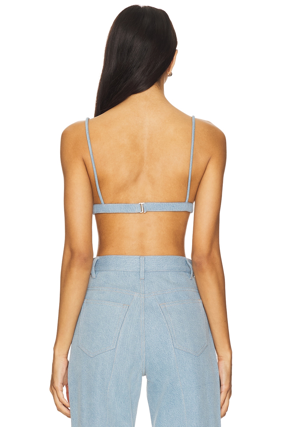 SAU LEE Cleo Denim Bralette