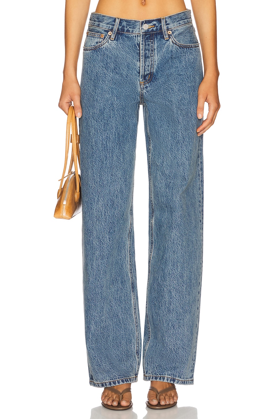 Still Here Everyday Straight Leg Jeans in Classic Blue | REVOLVE