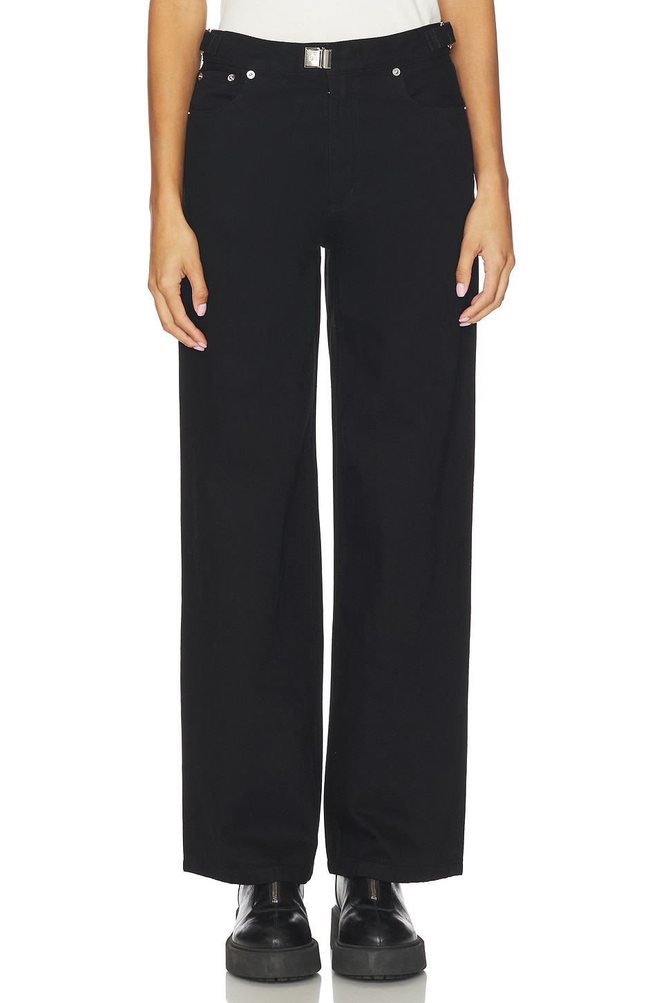 Buckle Wide Leg Jeans