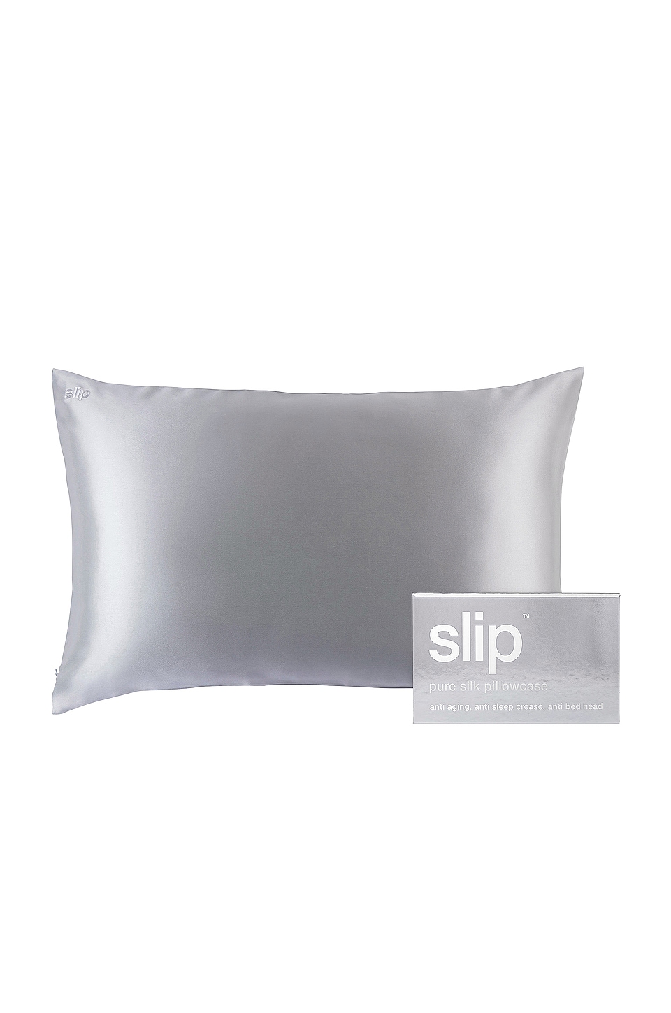 Queen/Standard Pure Silk Pillowcase In Silver