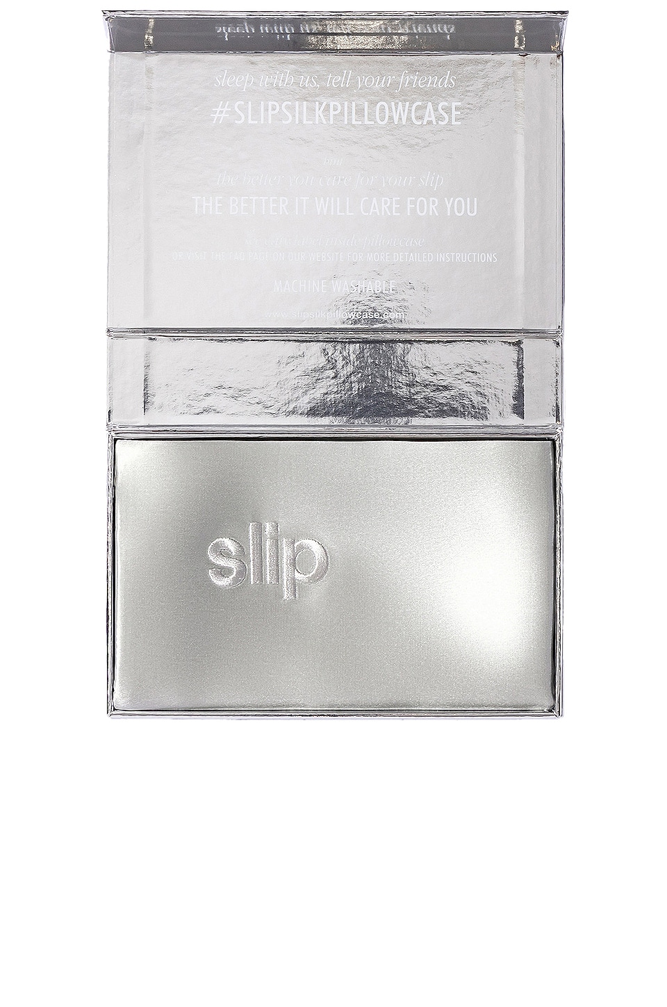 slip Queen/Standard Pure Silk Pillowcase In Silver in Silver | REVOLVE