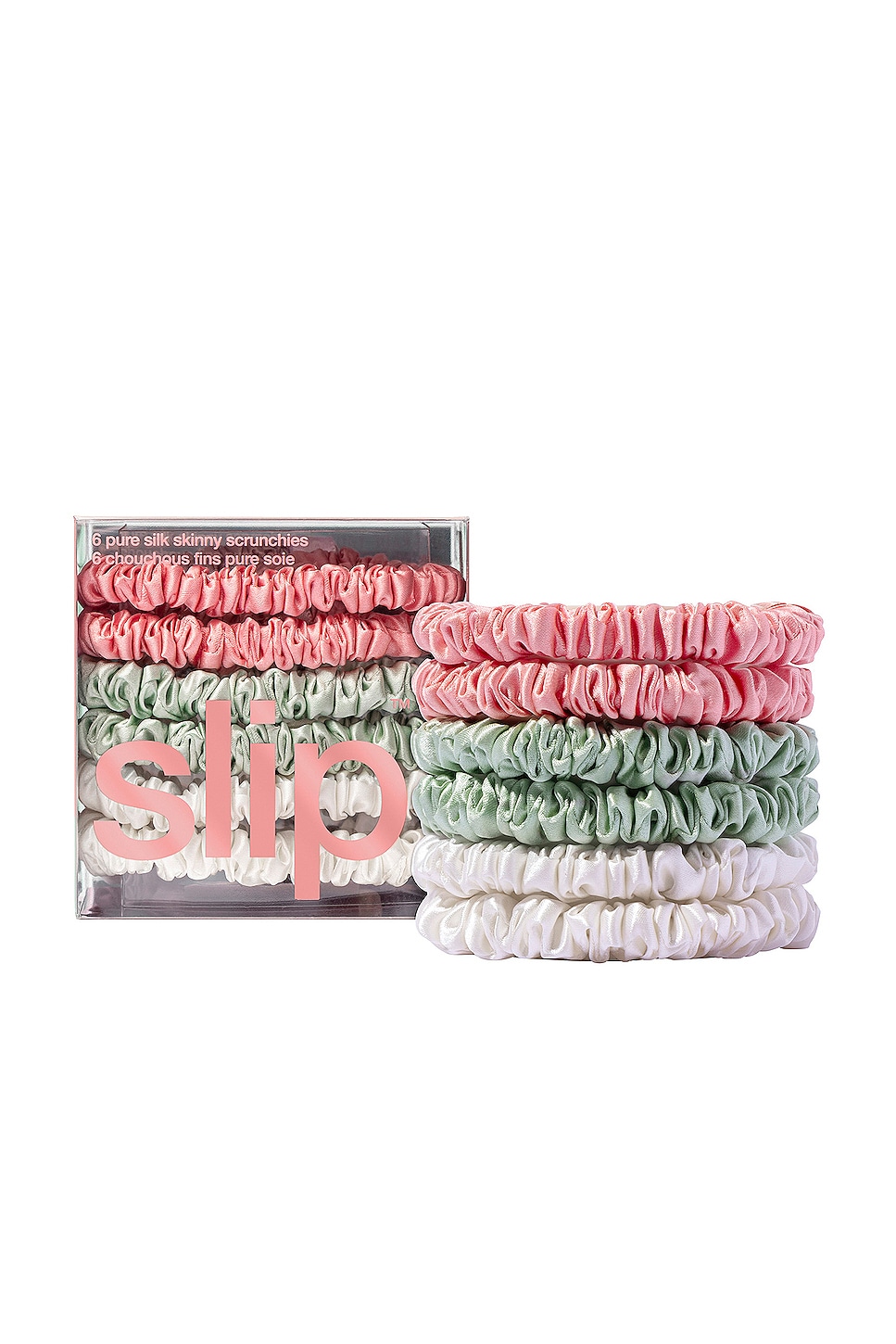 LoveShackFancy Pink skinny silk 5 pk scrunchie Amazon.com : LILYSILK Silk Hair Scrunchies for  main image 2