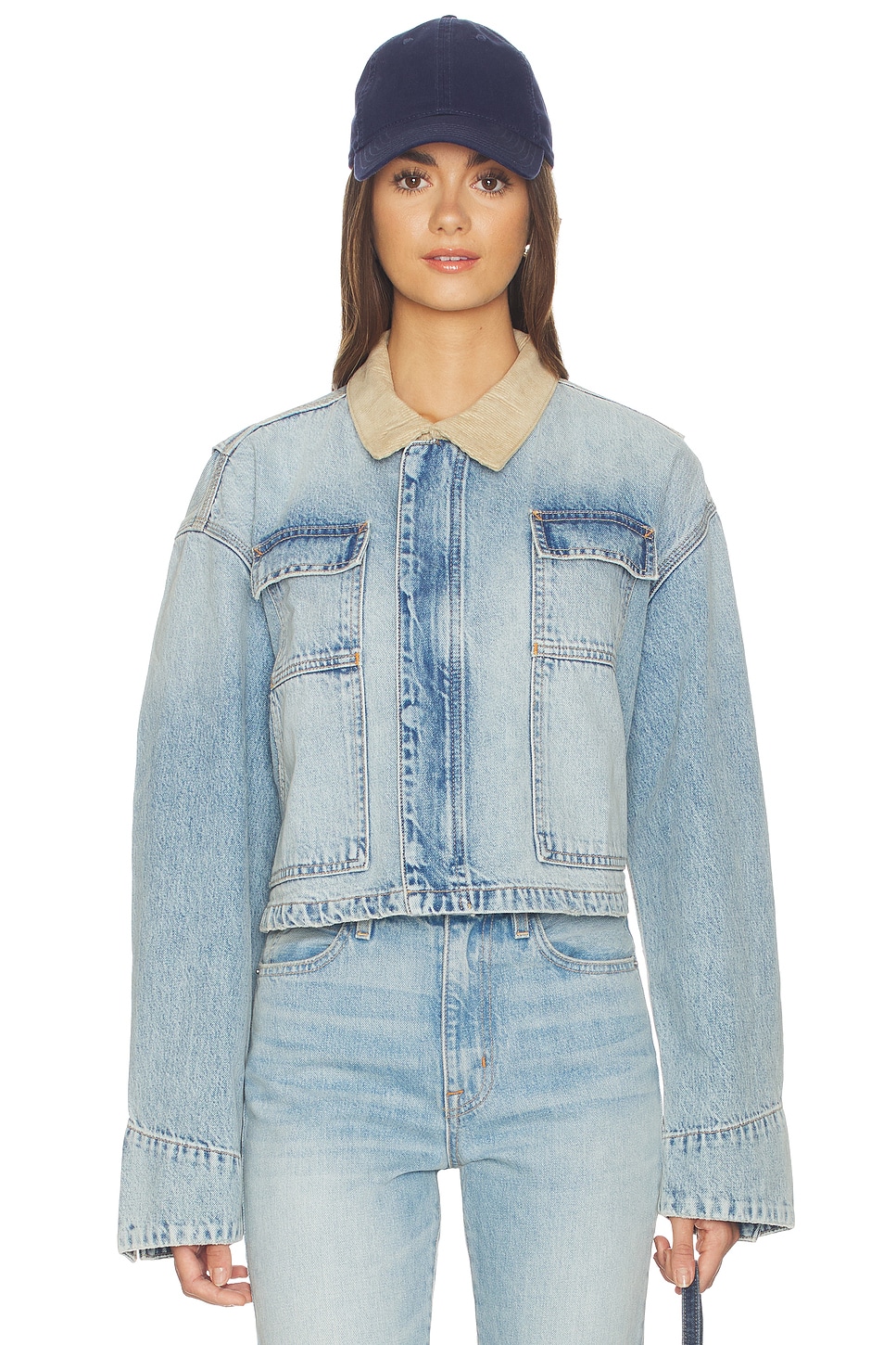 Connor Cropped Worker Jacket - thumbnail 3