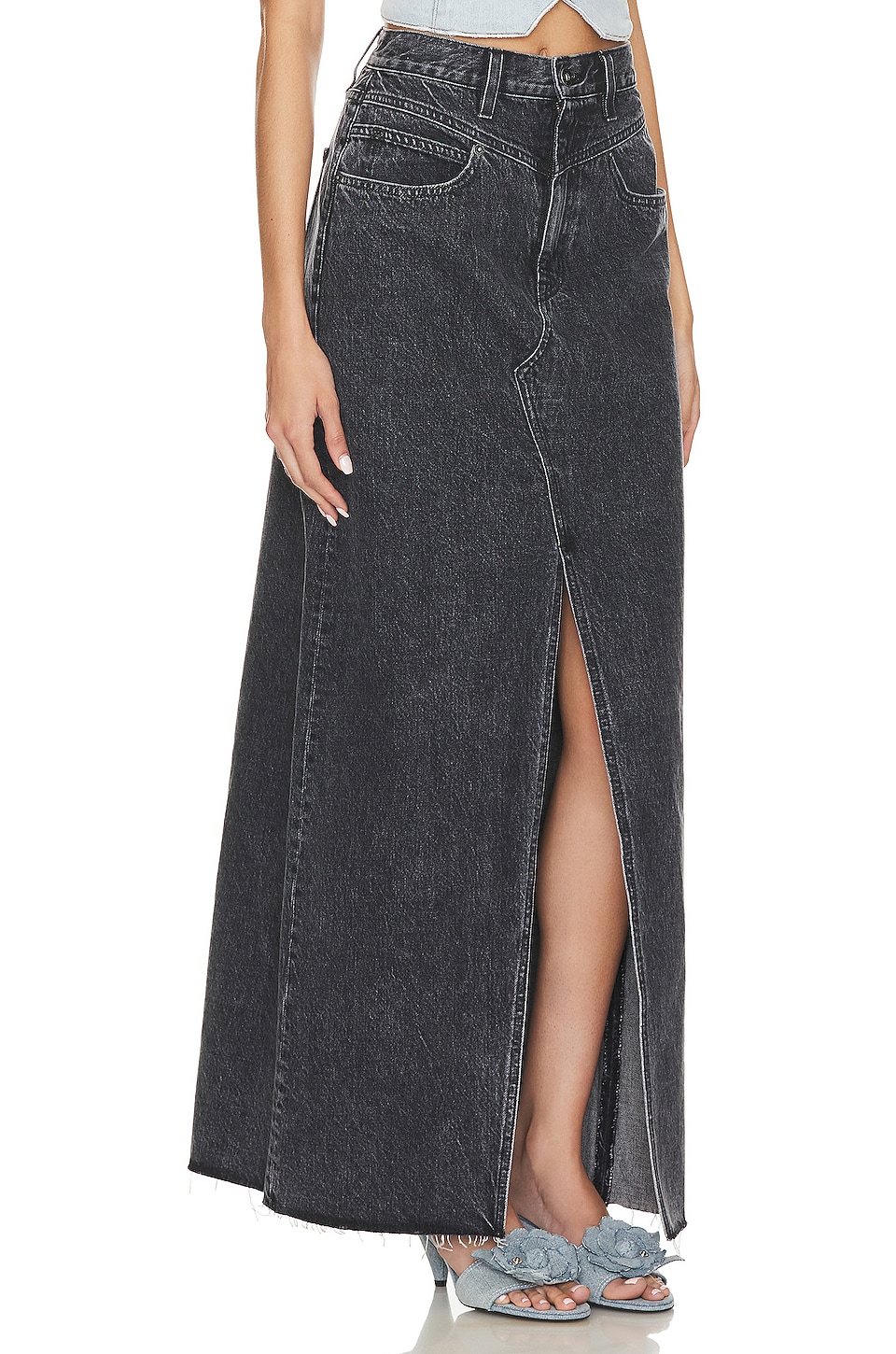 SLVRLAKE Dallas Double Yoke Maxi Skirt thumbnail