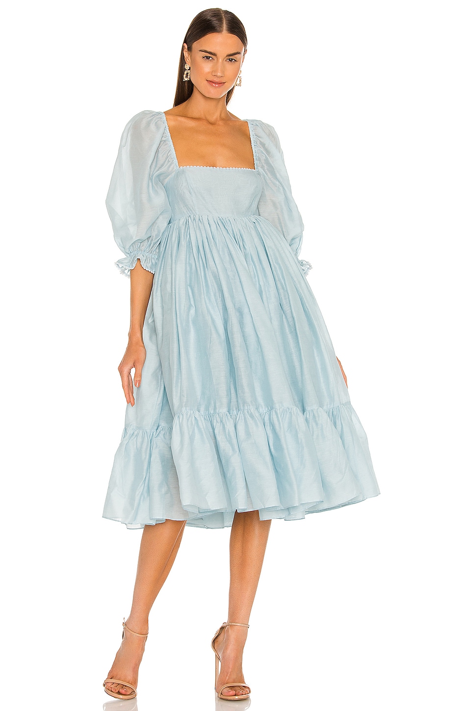 Selkie puff dress in blue - ayanawebzine.com