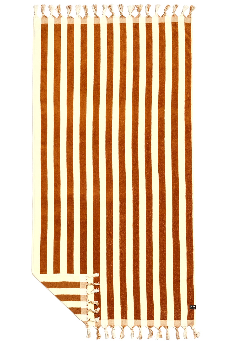 Slowtide Cabana Fringe Premium Woven Towel in Brush | REVOLVE