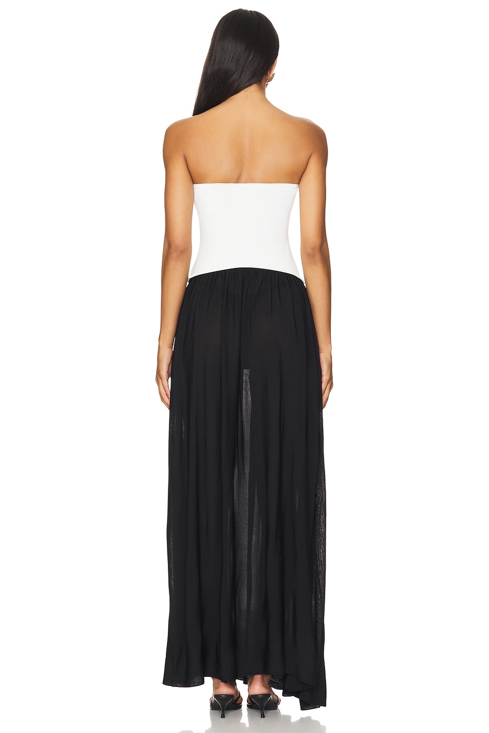 DRESSEDUNDRESSED 20AW ¥92,400 Solid & Striped The Sasha Dress in Noir | REVOLVE