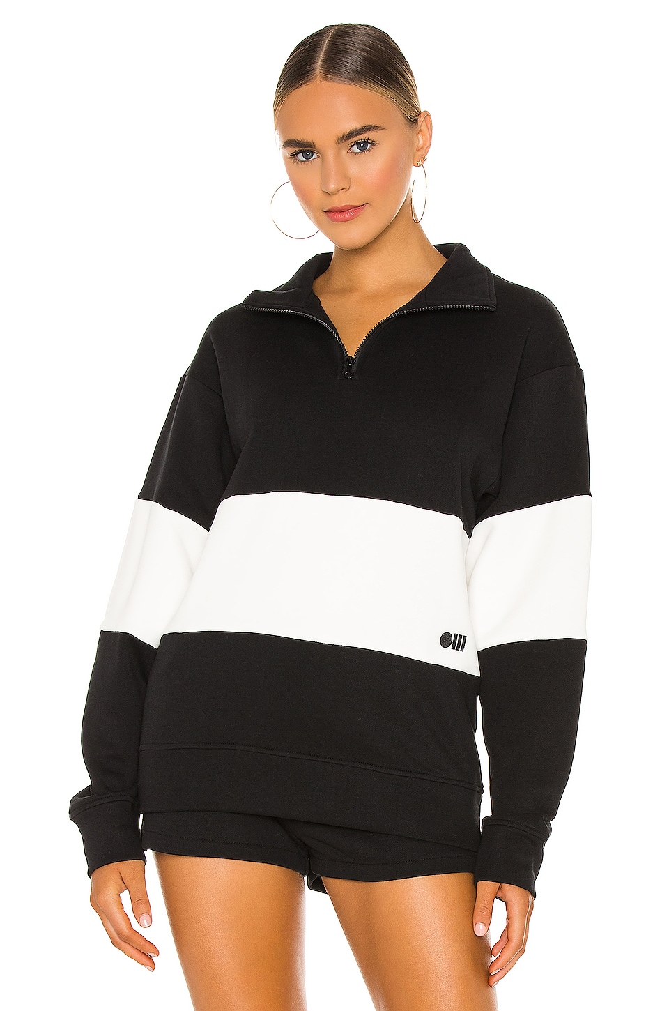 Solid & Striped Pullover In Blackout & Cream