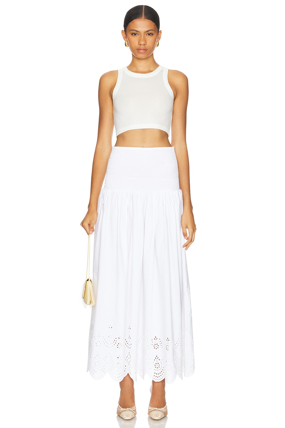 Solid & Striped The Zaria Skirt in Optic White | REVOLVE