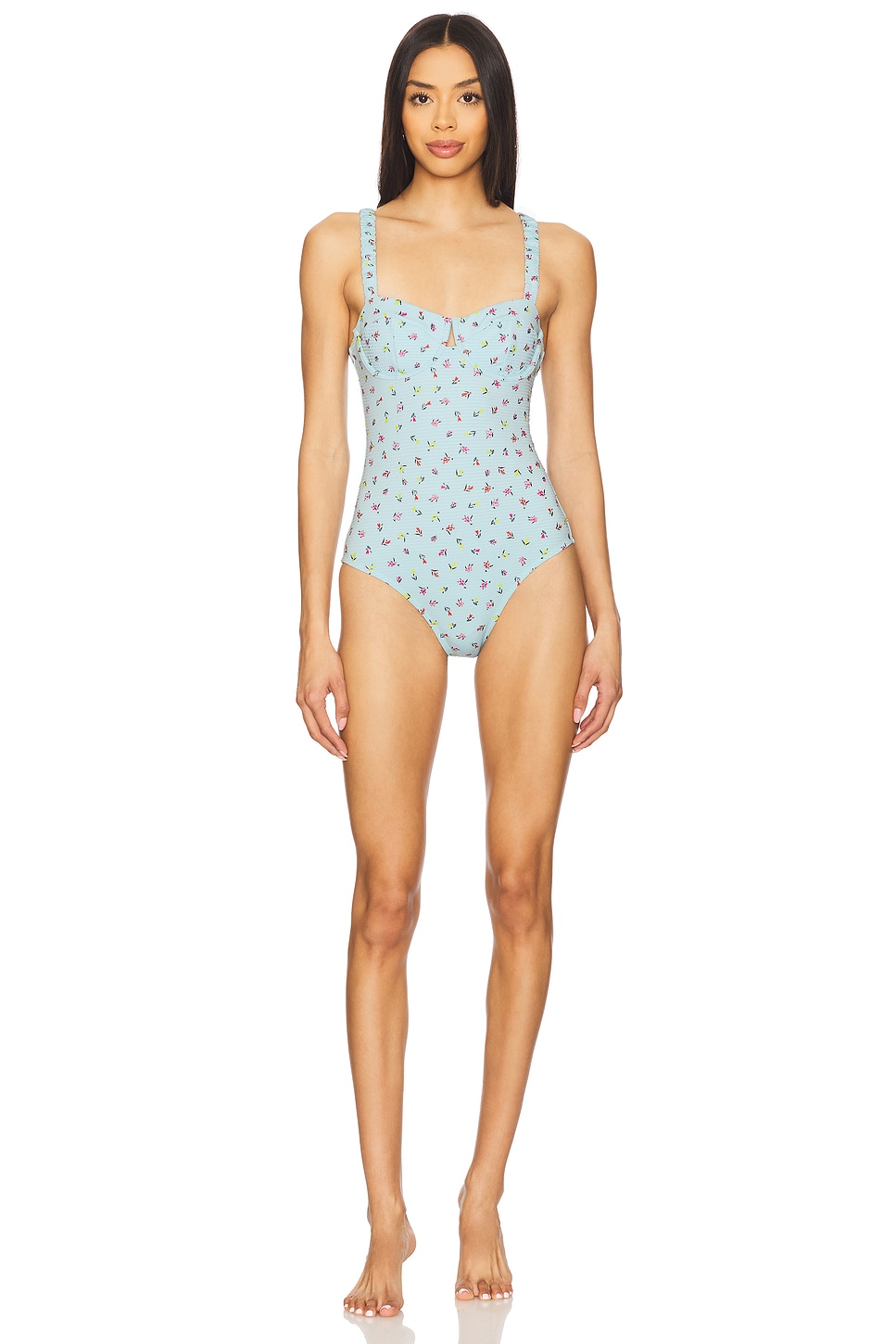 Solid & Striped The Verona One Piece in Embroidered Floral