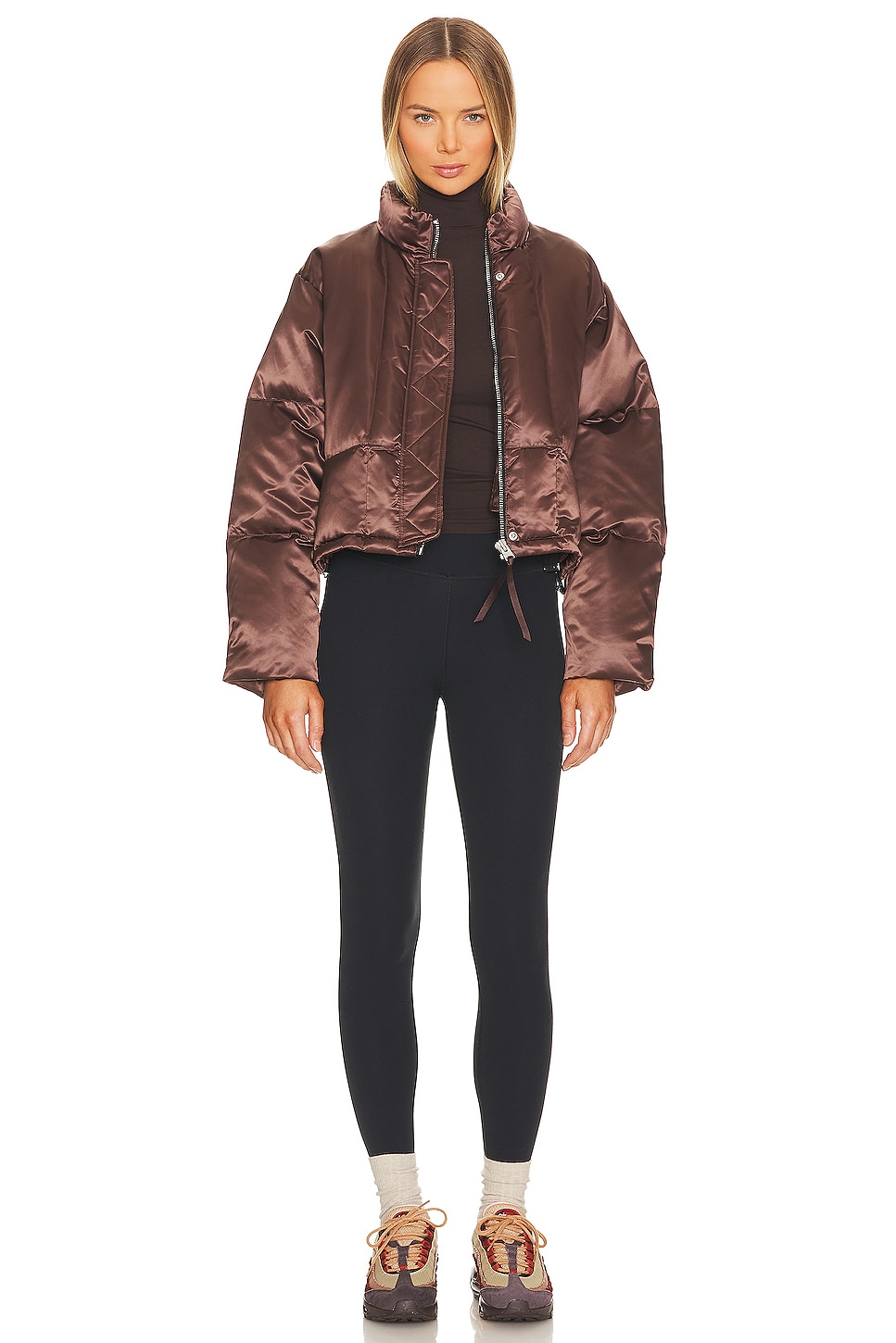 Shoreditch Ski Club Roux Puffer Jacket in Bitter Chocolate Brown | REVOLVE