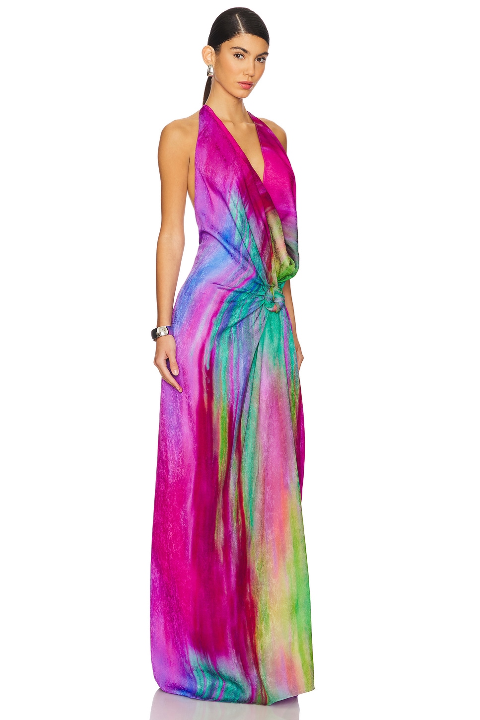silvia tcherassi jazmin gathered satin maxi dress Silvia Tcherassi Jazmin Maxi Dress in Red