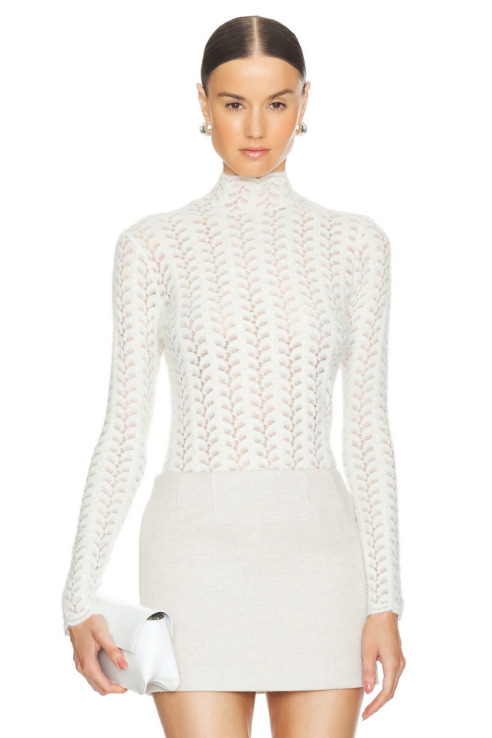 Sablyn Hailey B Cropped Mock Neck Top
