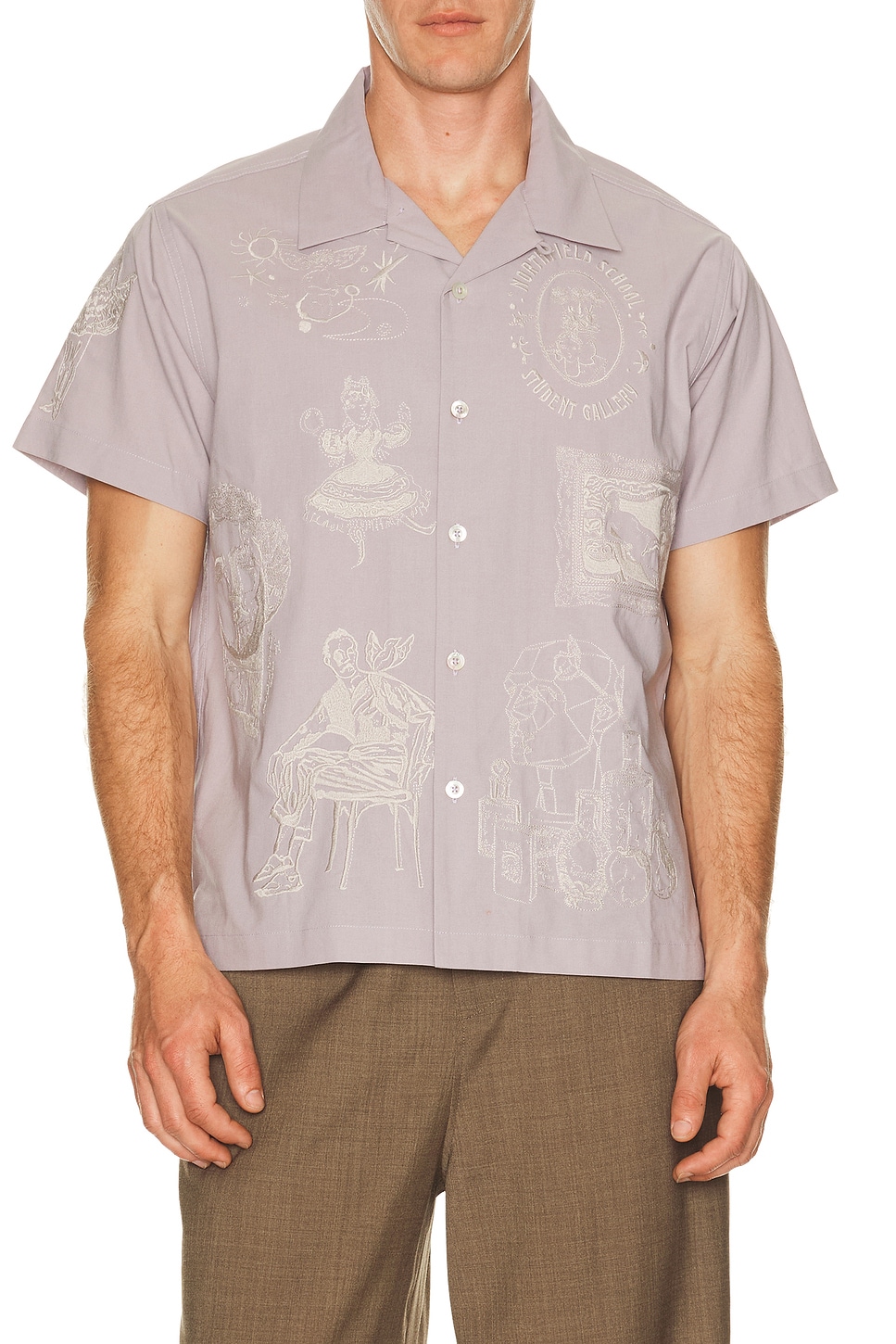 Samuel Zelig Northfield Camp Shirt in Dusty Lavender | REVOLVE