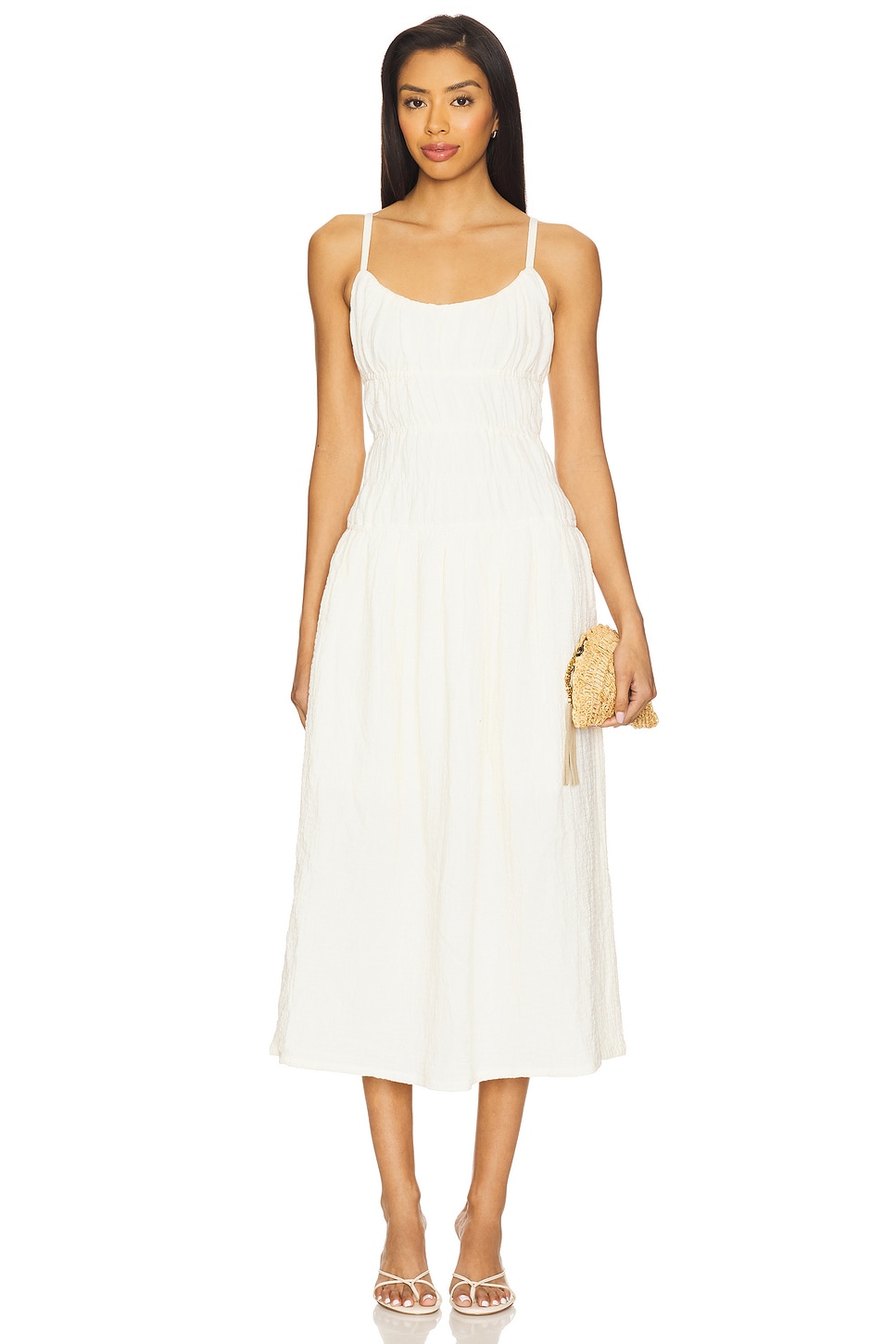 white christmas dresses Sadie Vintage Slub Midi Dress – Marine Layer