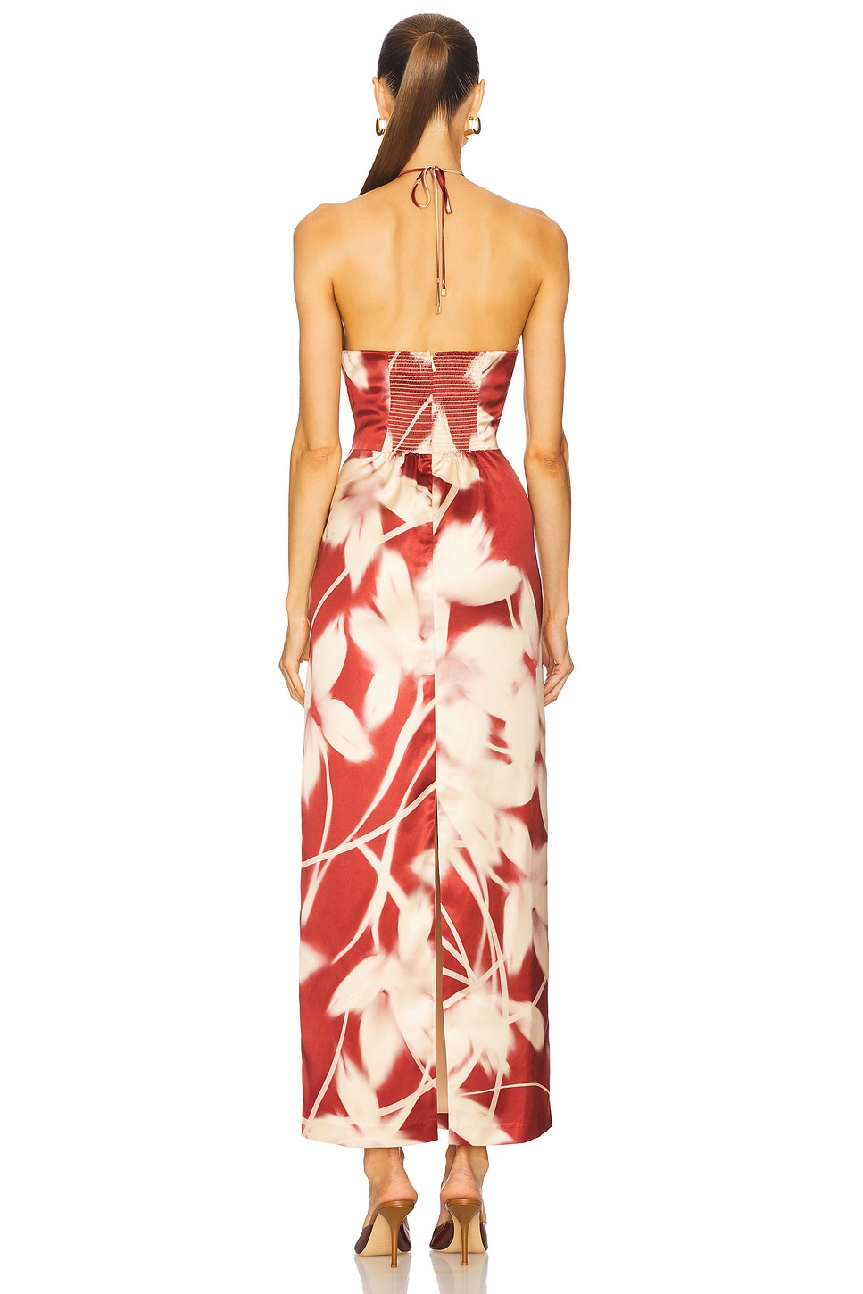 chinese dress ladies Oaklyn Floral-Appliqud Nylon Midi Dress