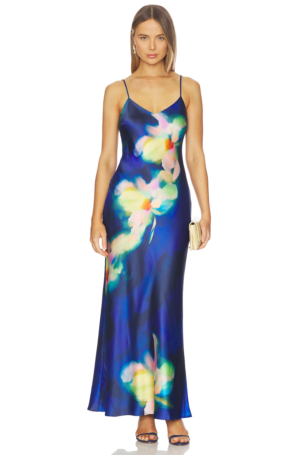 steve madden evening dresses Steve Madden Lara Satin Halter Tie Dress APRICOTGELATO / L