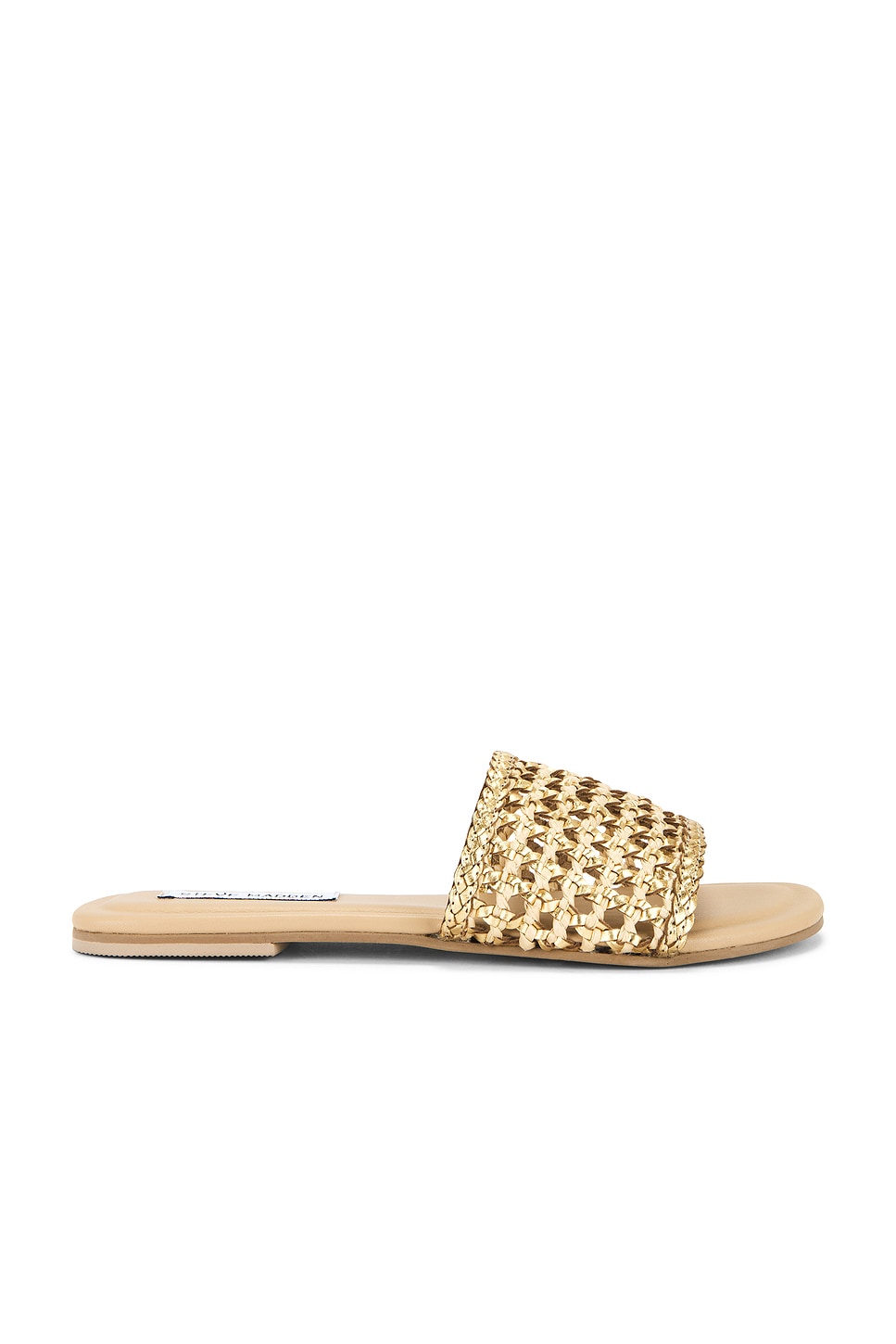(取寄) スティーブマデン レディース ガルフ Steve Madden women Gulf Gold Multi Steve Madden Gulf Slides in Gold Multi | REVOLVE