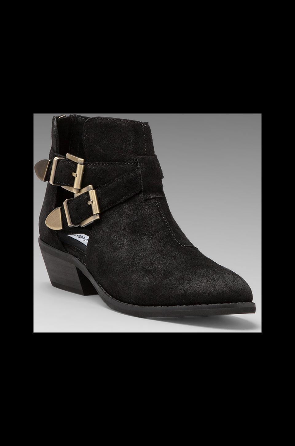 Steve Madden Cinch Bootie in Black Suede