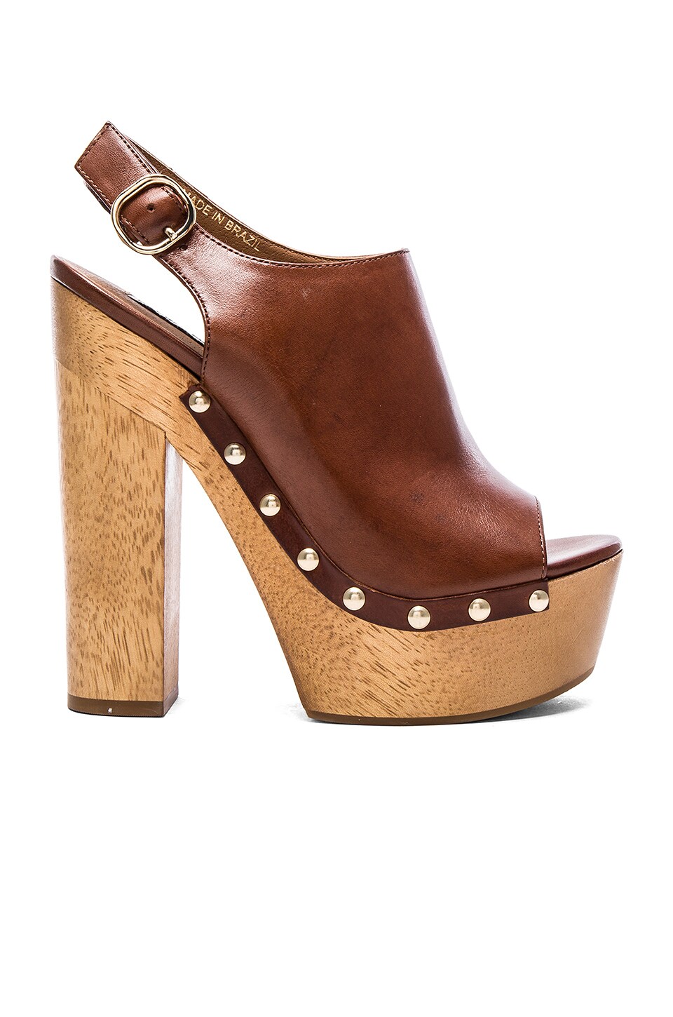 Steve Madden Slingshot Heel in Cognac Leather