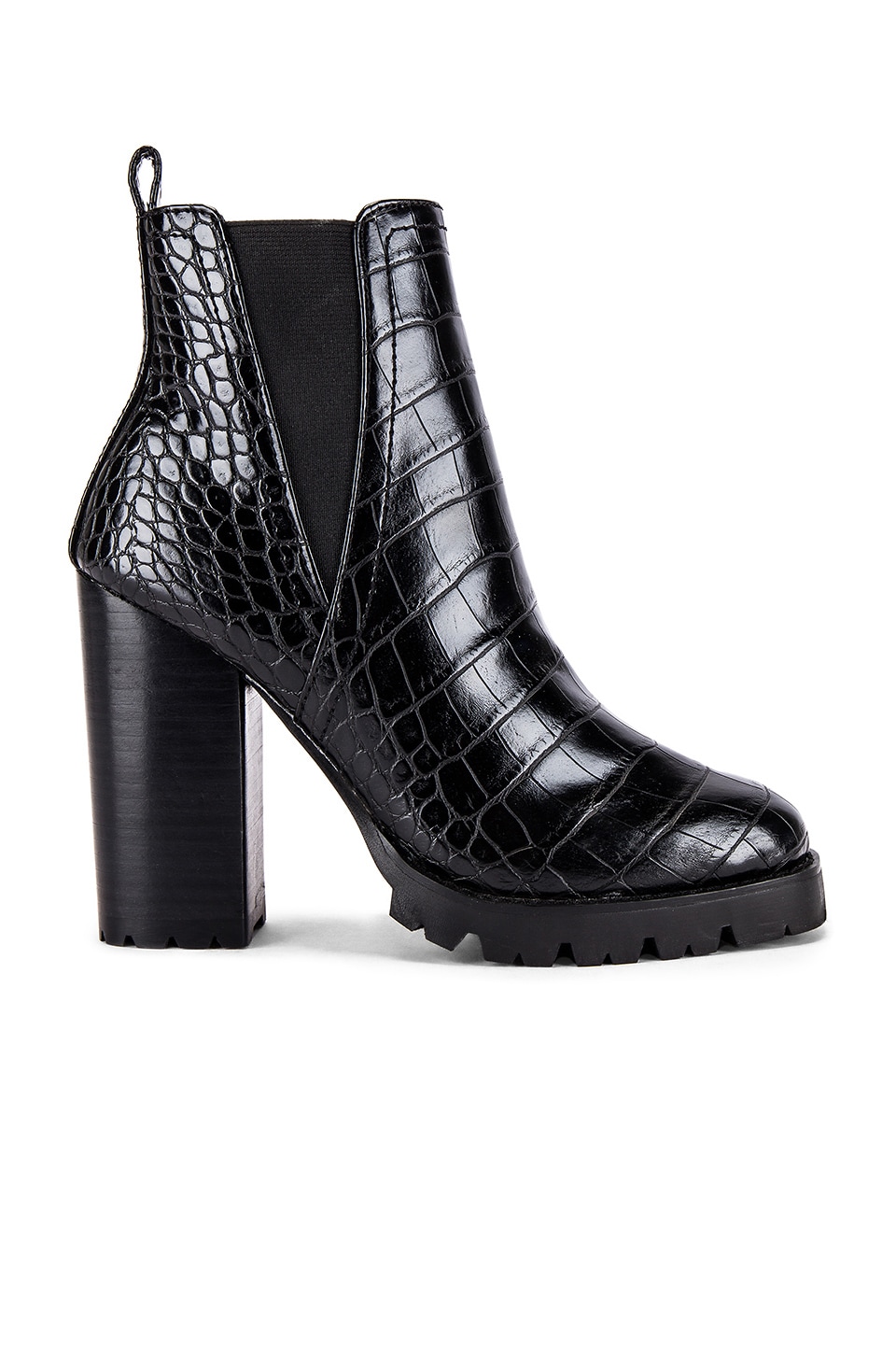 steve madden black crocodile boots